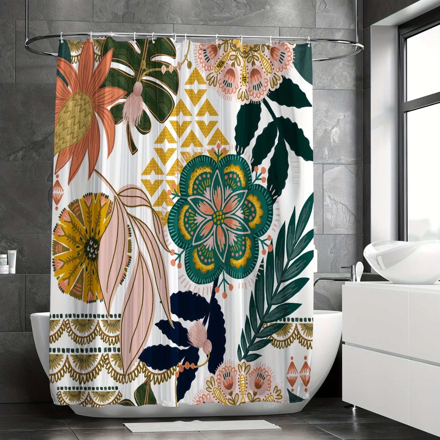 Vintage Floral Shower Curtain