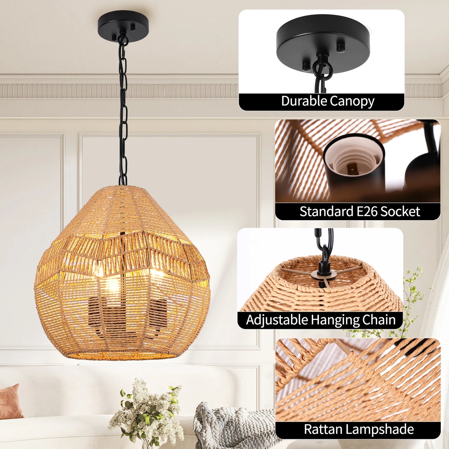 Rattan Pendant Light