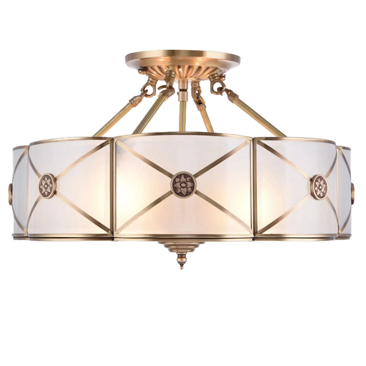 Semi Flush Mount Vintage Chandelier