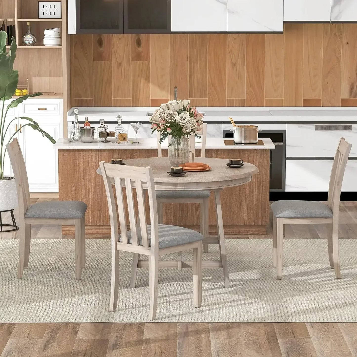 5-piece Wooden Dining Set