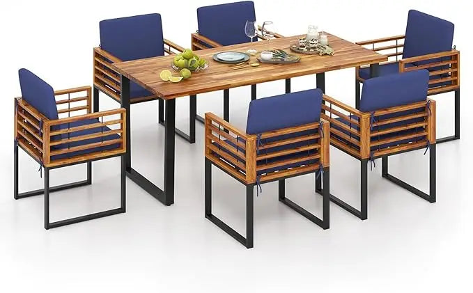 Acacia Wood Outdoor Dining Set