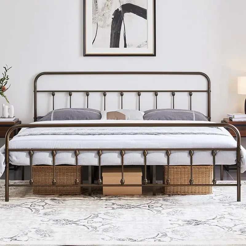 Classic Metal Platform Frame Bed