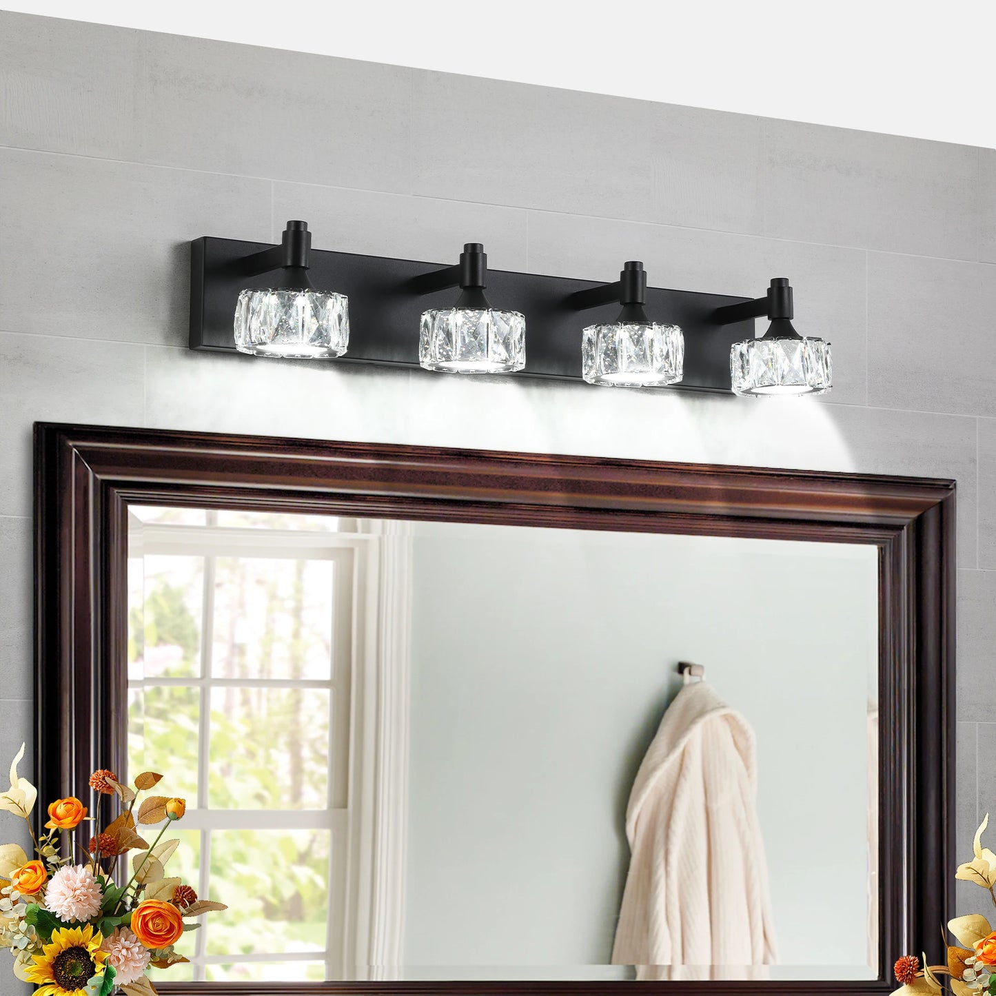 Modern Matte Black Vanity Light