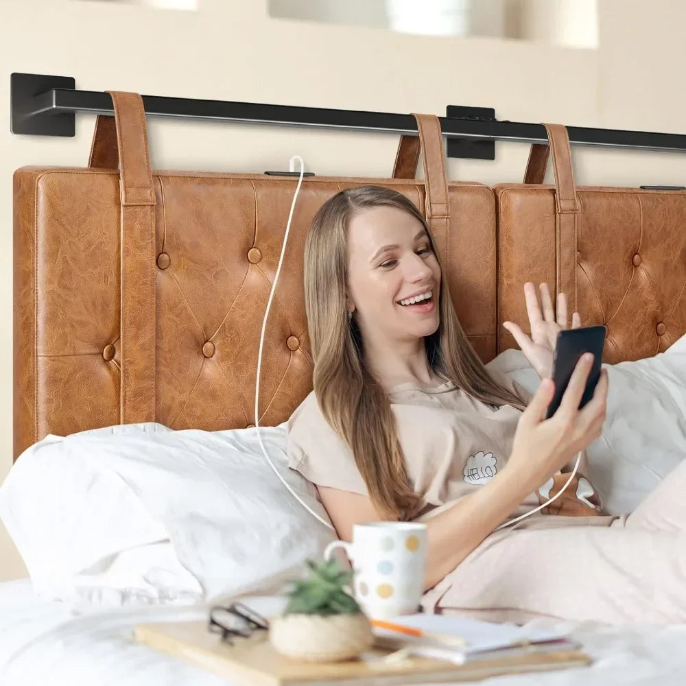 Hanging Headboard with USB