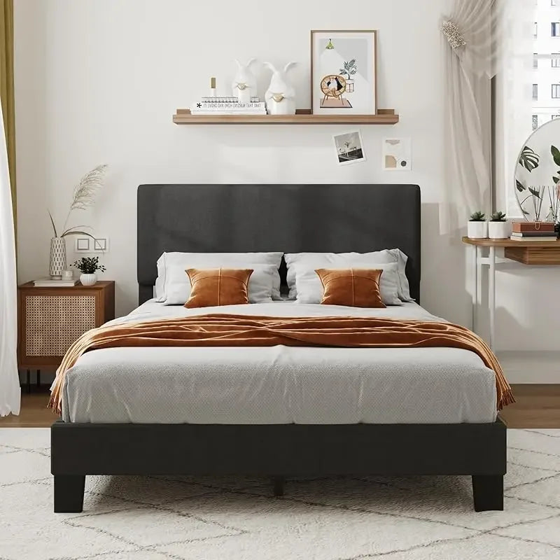 Linen Upholstered Bed Frame