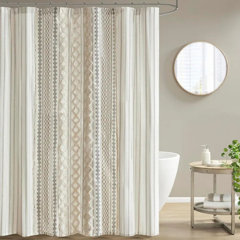 Tufted Chenille Shower Curtains