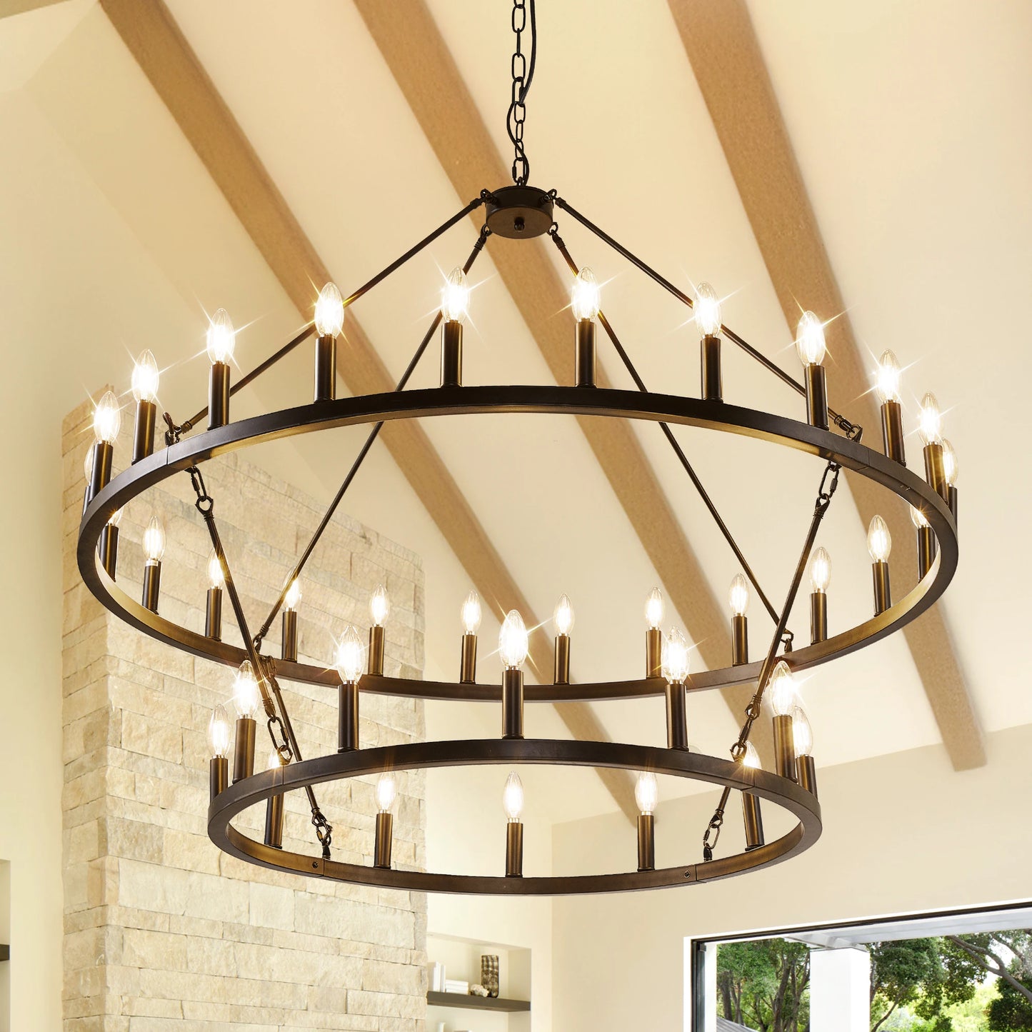 Wagon Wheel Chandelier