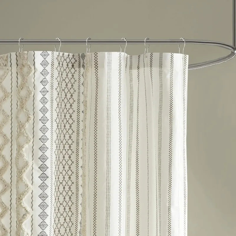 Tufted Chenille Shower Curtains