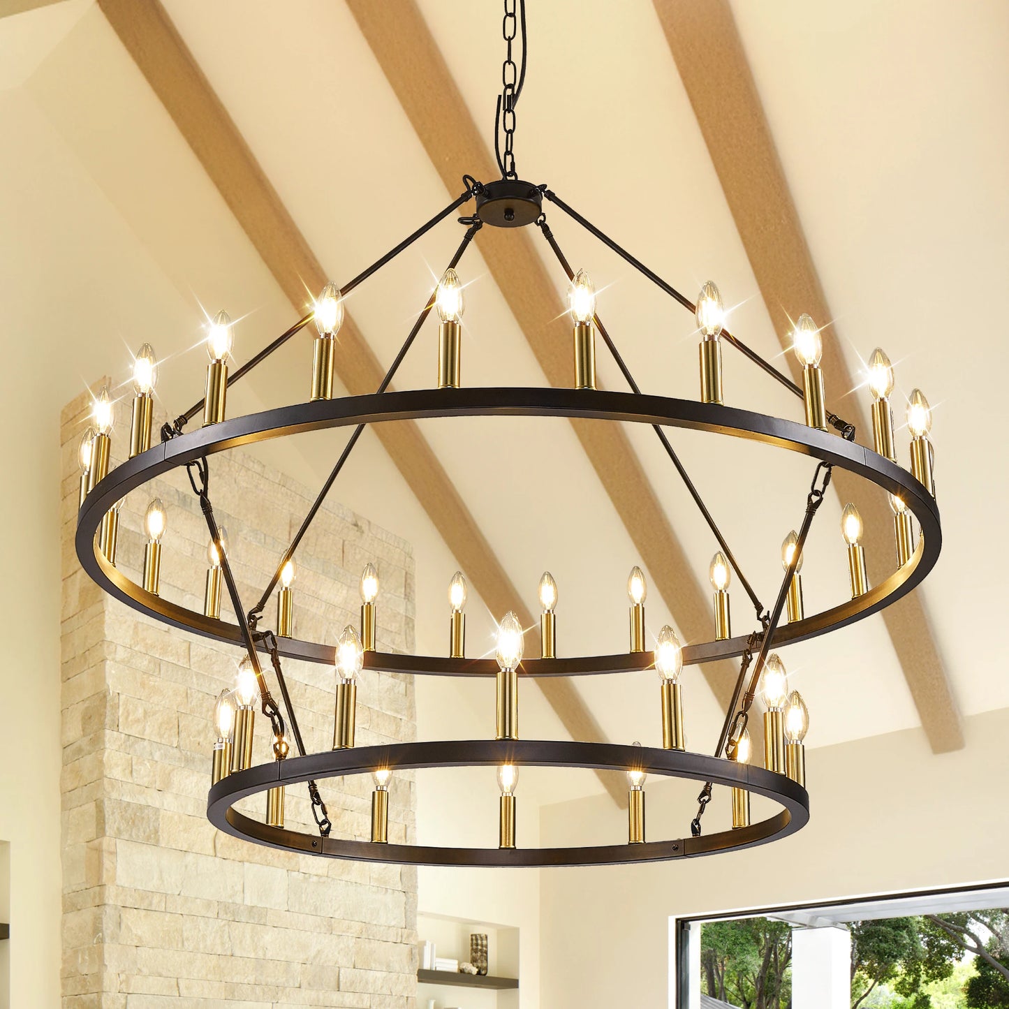 Wagon Wheel Chandelier