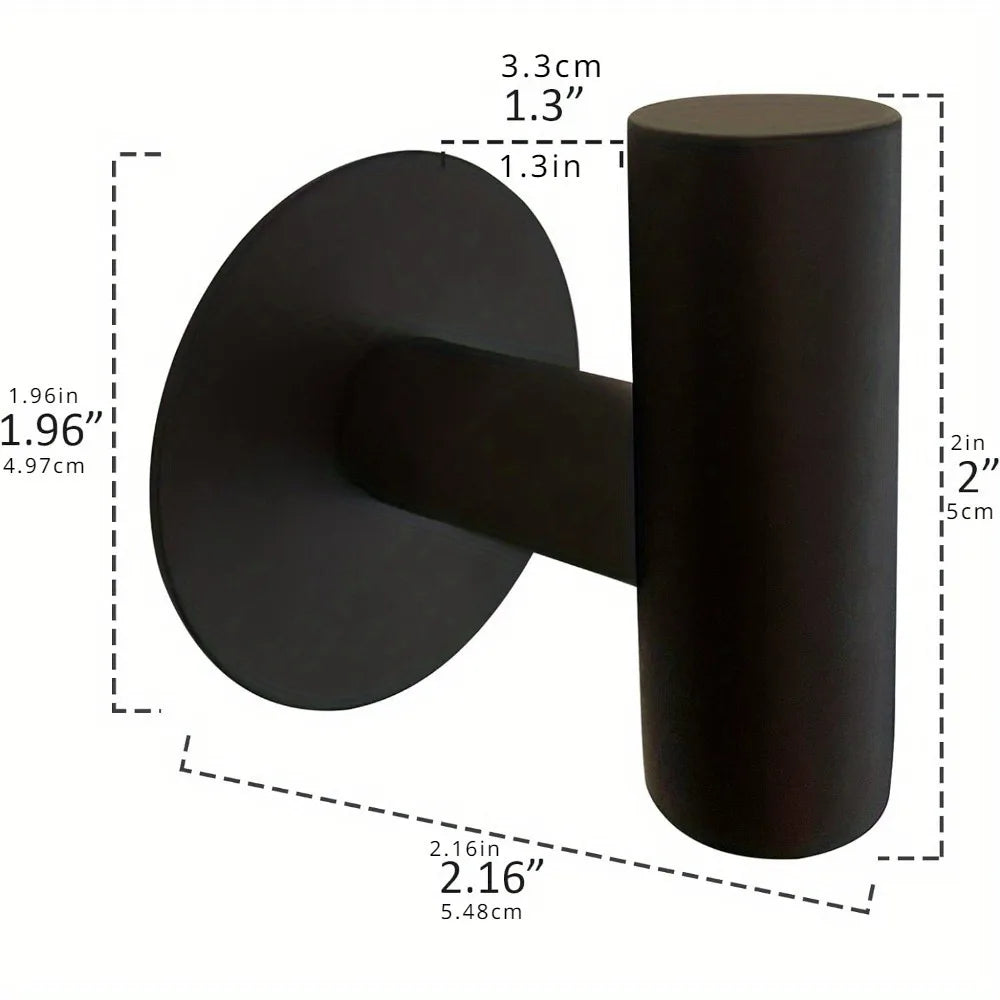 Matte Black Wall Hook 2 Pack