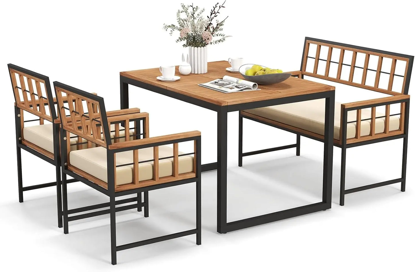 Acacia Wood Outdoor Dining Set