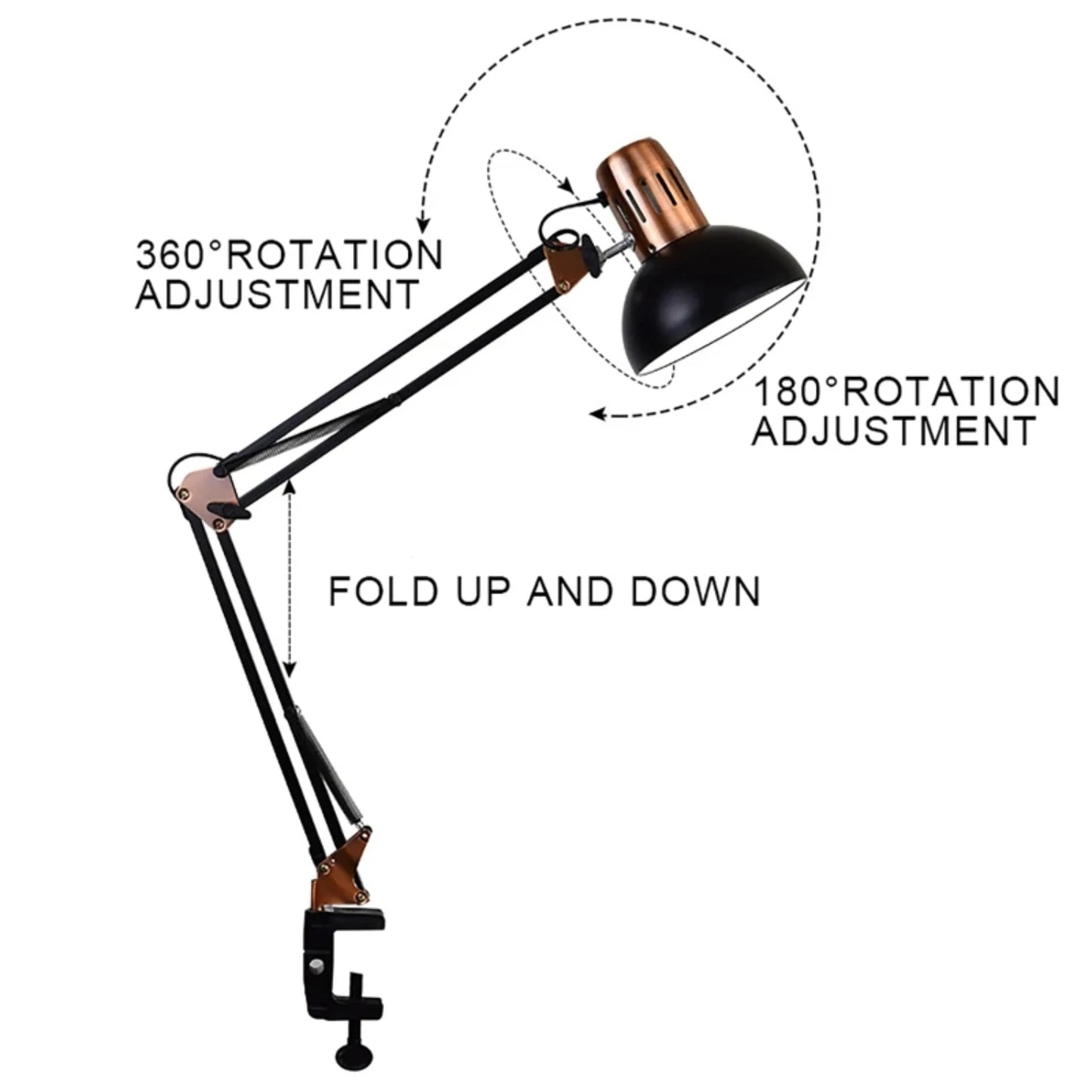 Adjustable Clamp Vintage Desk Lamp