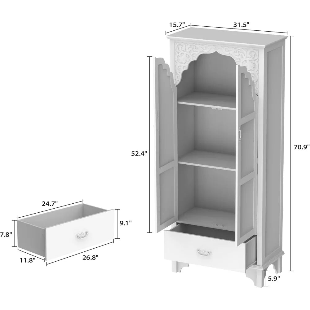 Bookshelf with Doors and Drawer