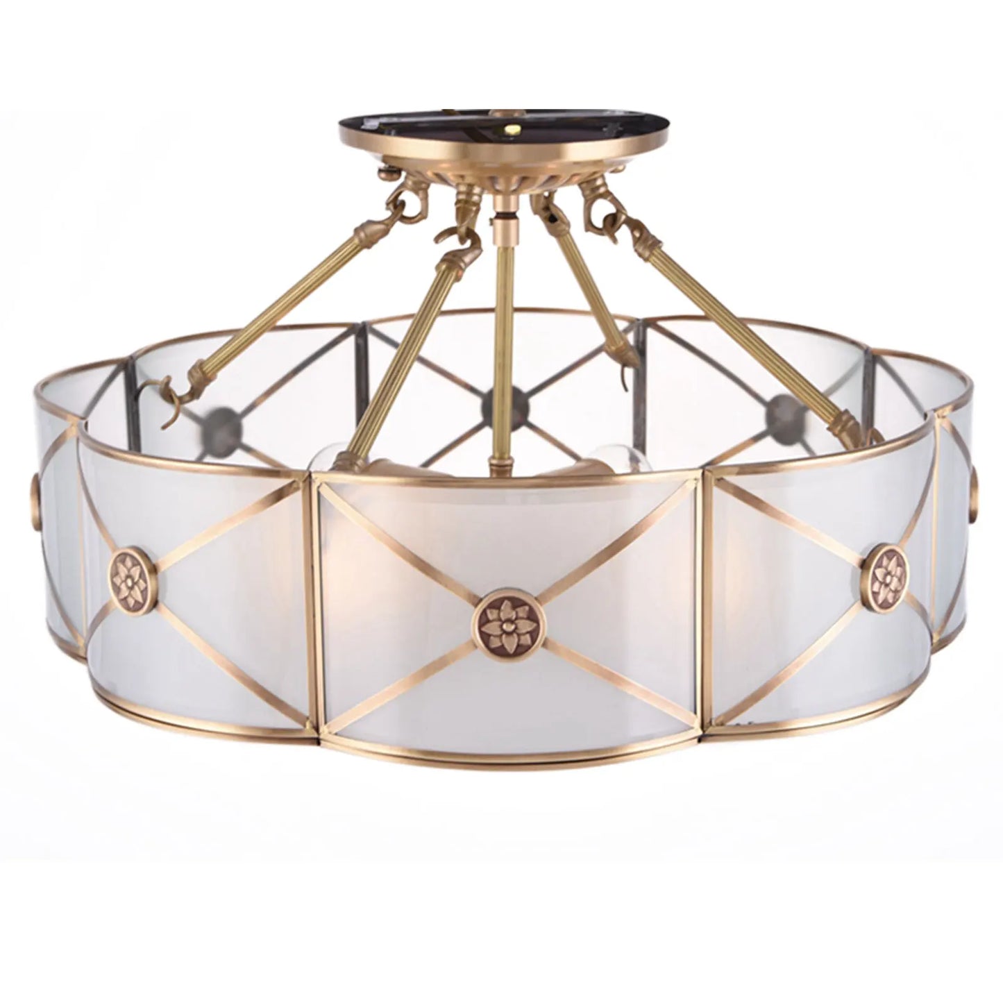 Semi Flush Mount Vintage Chandelier