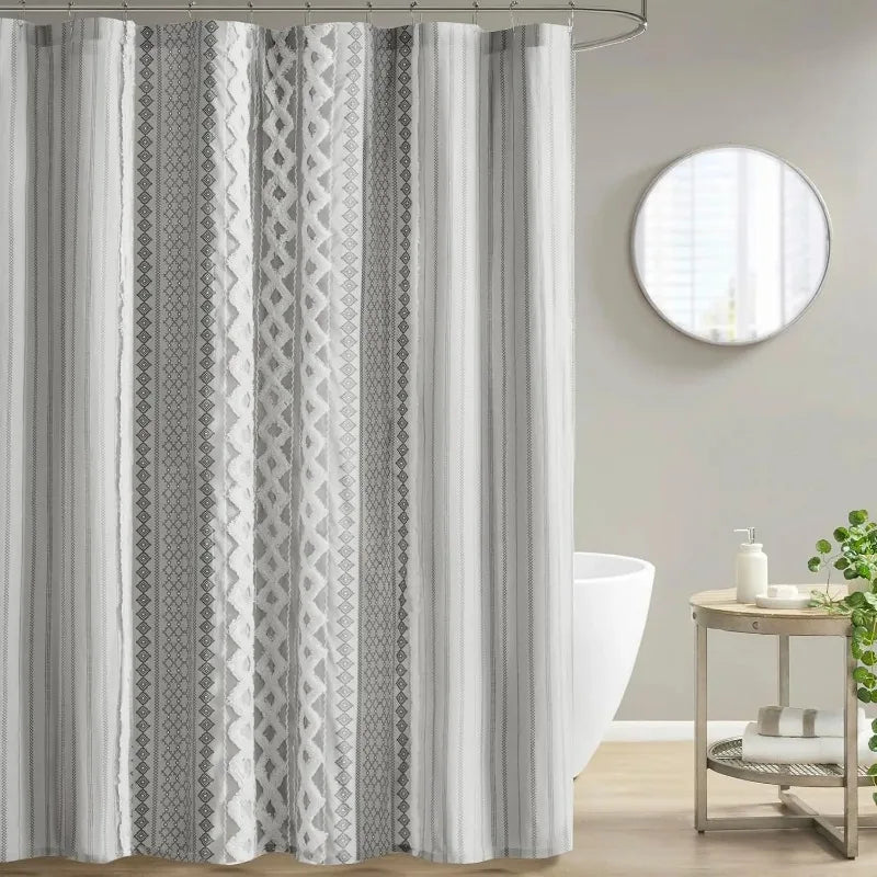 Tufted Chenille Shower Curtains