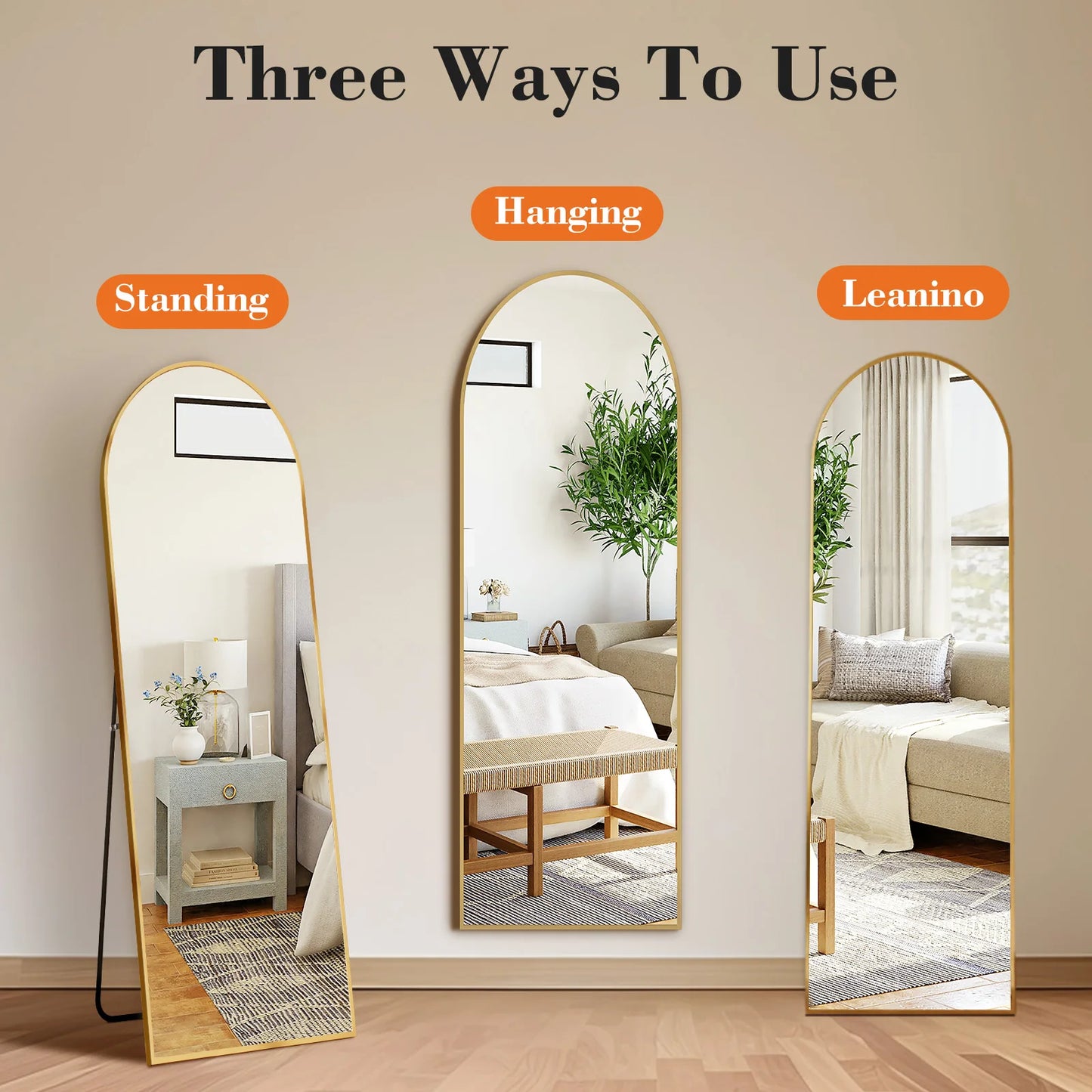 Aluminum  Alloy Frame Full Length Mirror