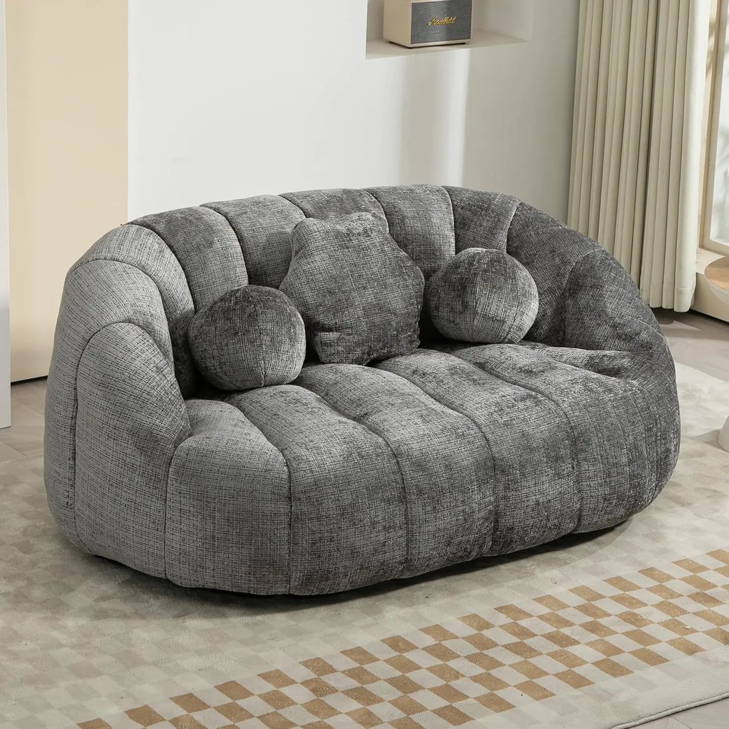 Chenille Bean Bag Sofa