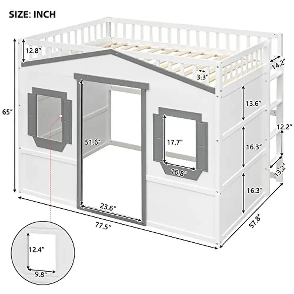 Full Size Loft Bed Playhouse