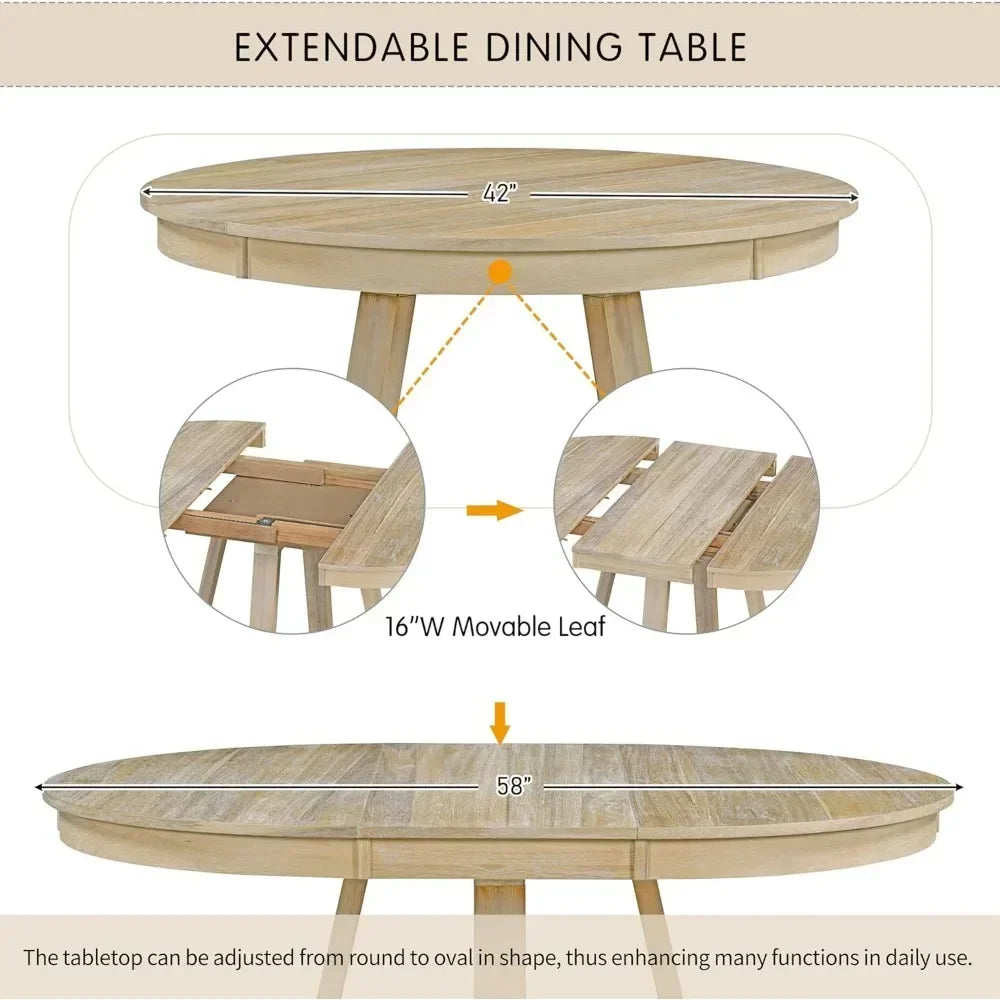 5-piece Wooden Dining Set