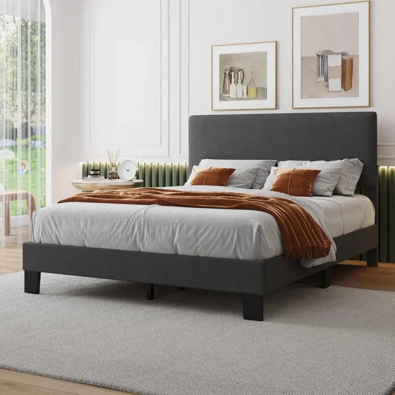 Linen Upholstered Bed Frame