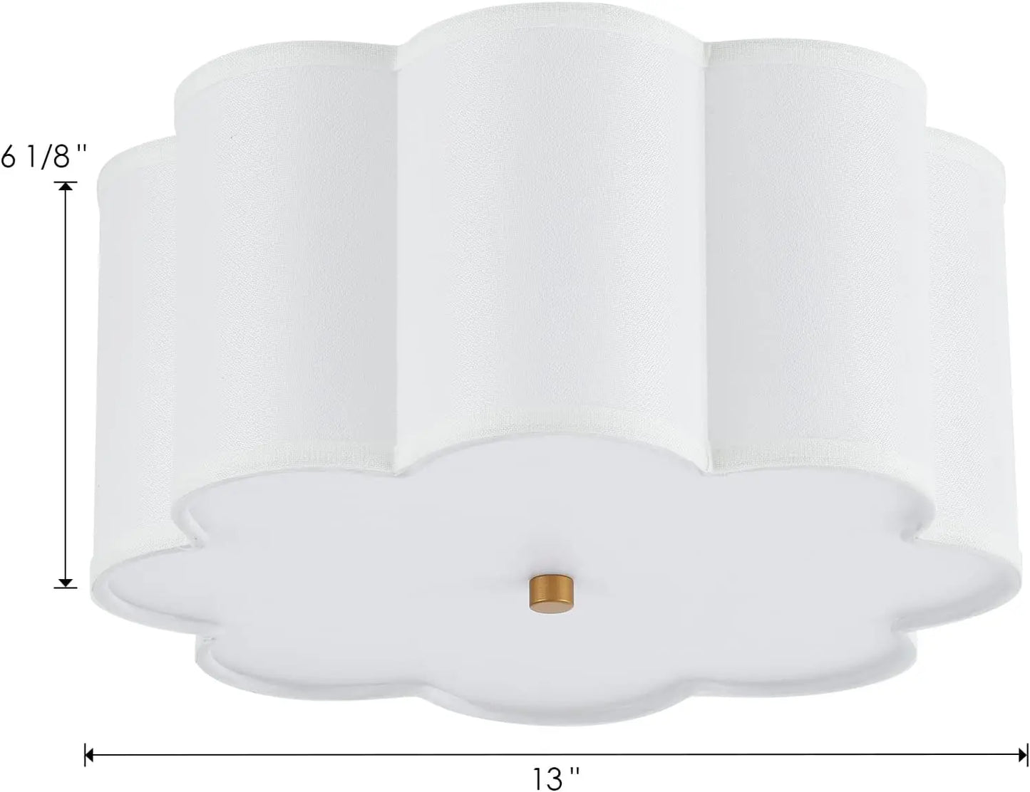 Flower Semi-flush Light Fixture