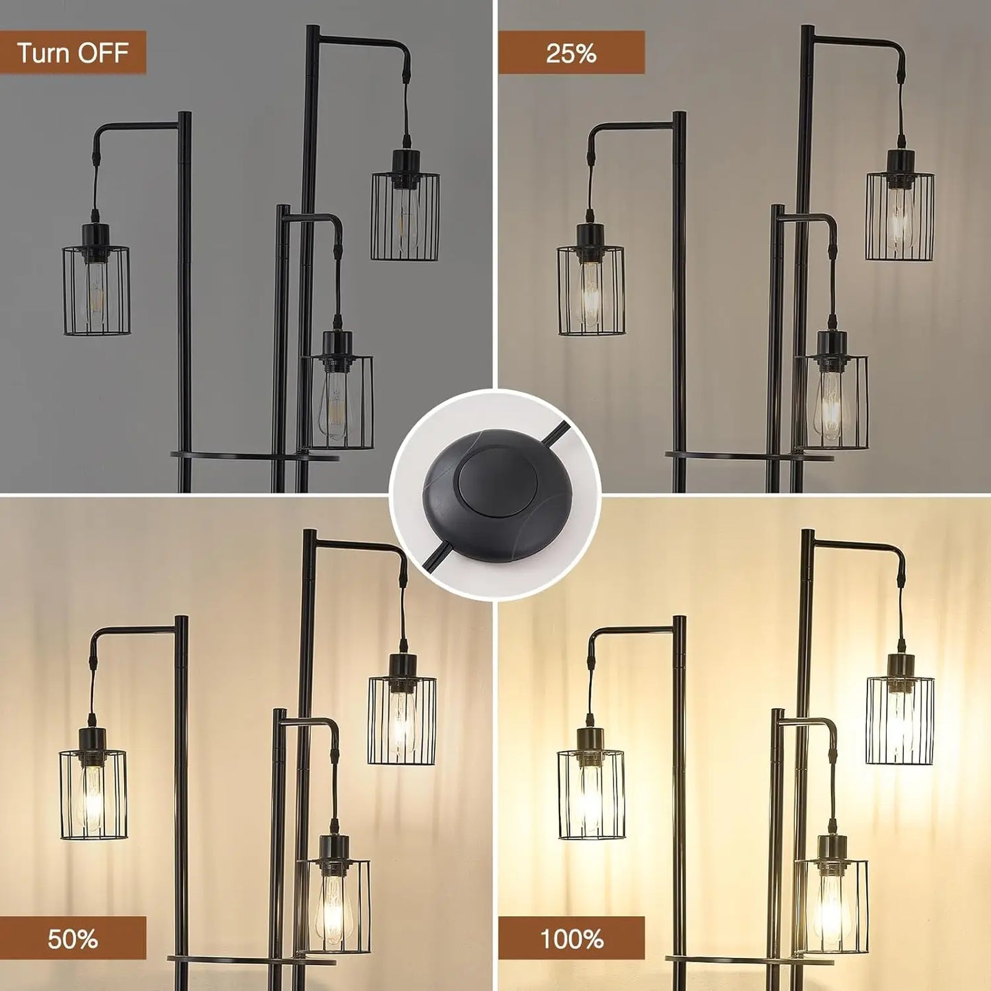 Dimmable Floor Lamp With Table