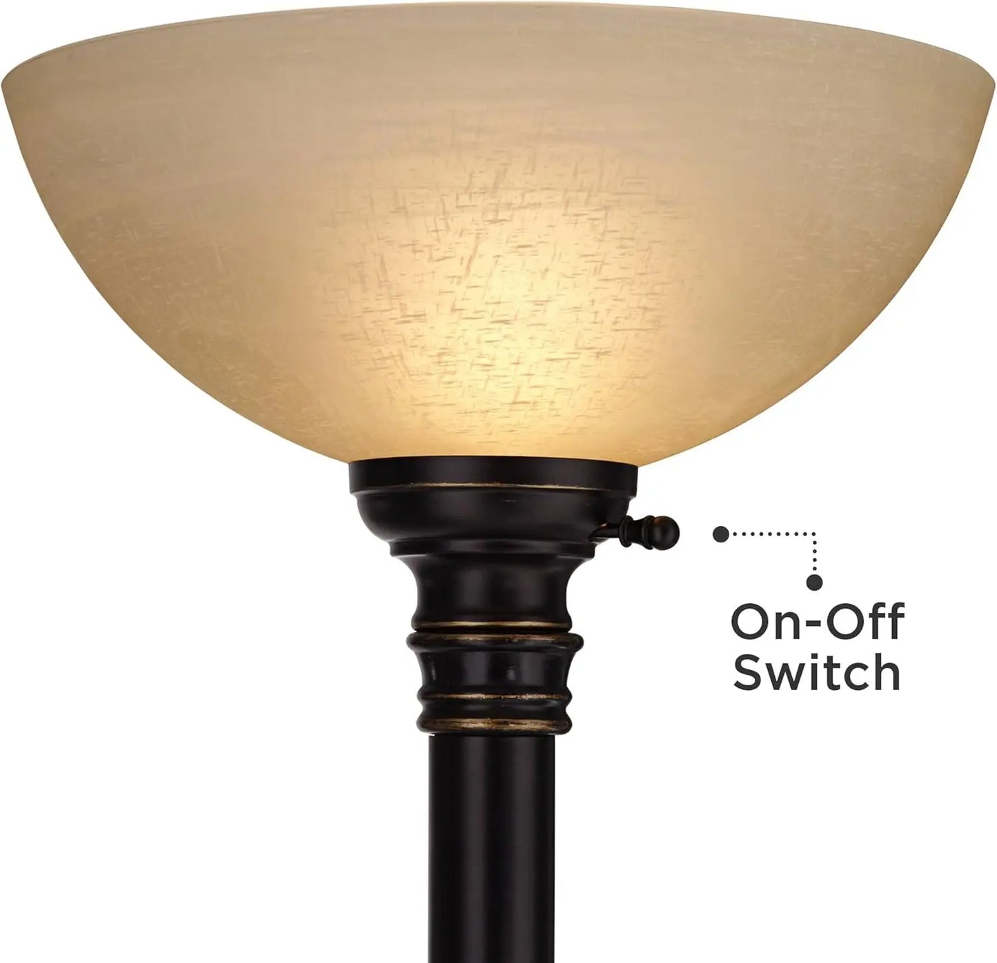 2-Light Oiled Rubbed Bronze Floor Lamp