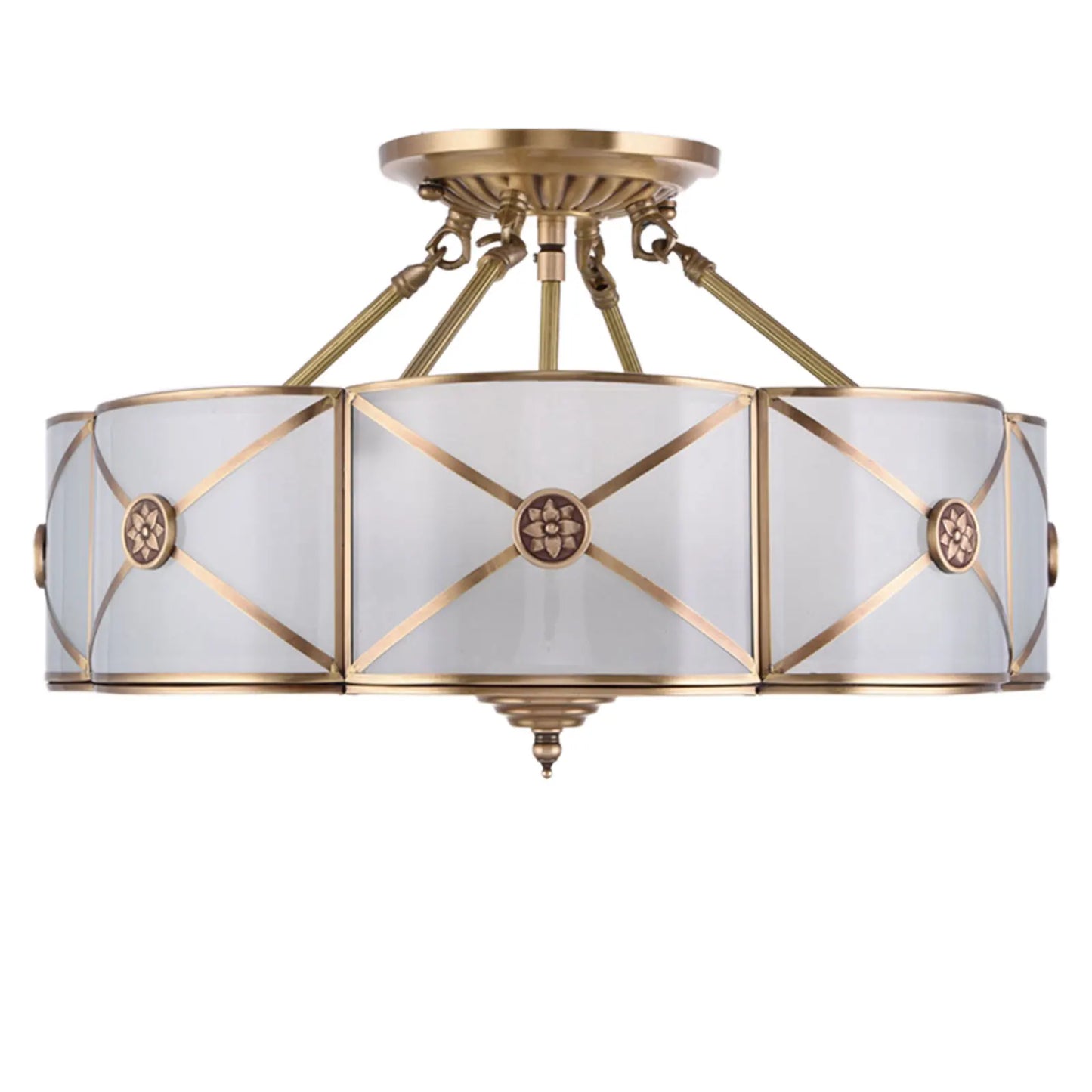 Semi Flush Mount Vintage Chandelier