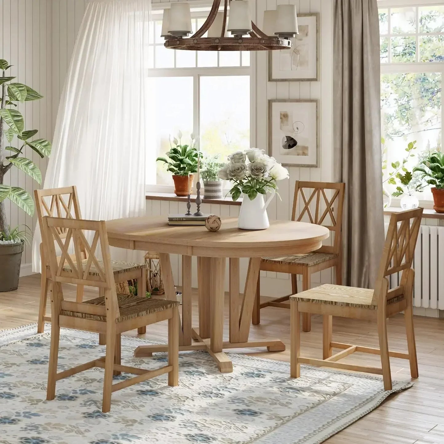 5-piece Wooden Dining Set