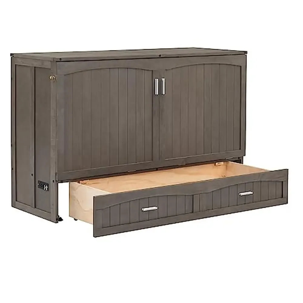 Queen Murphy Bed Cabinet with Charging